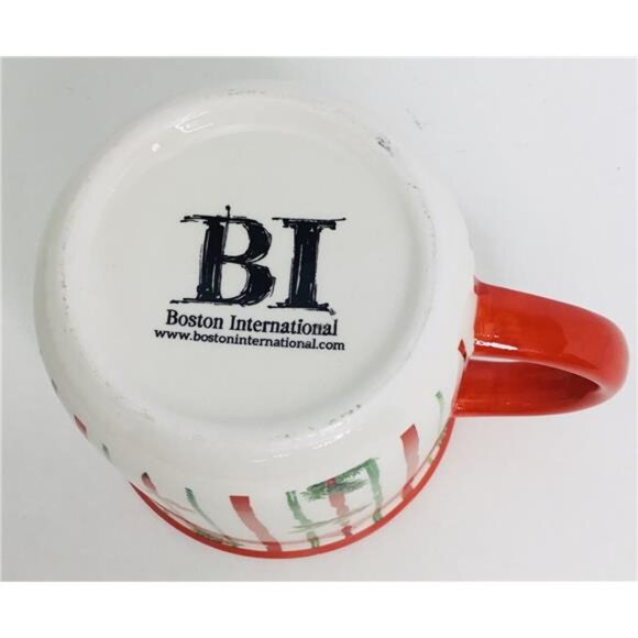 Coffee Mug Boston International - 14 Oz. Ceramic - Christmas Green New - Picture 3 of 5